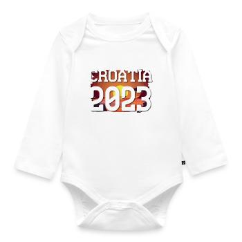 Croatia 2023 - Organic Longsleeve Baby Bodysuit - white - Front