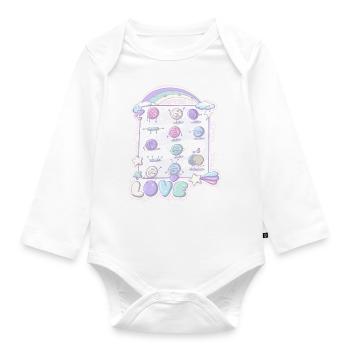 Mignons bonbons coeur d’amour dans le style kawaii - Body Bébé bio manches longues - blanc - Devant