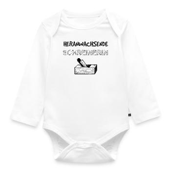 Nachwuchs Schreiner - Tischler Geschenkidee Geburt - Baby Bio-Langarm-Body - Weiß - Vorne