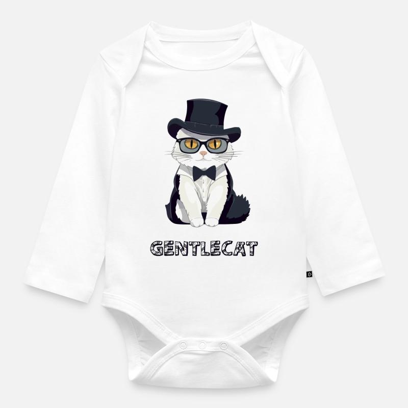 Gentlecat - Body Bébé bio manches longues - blanc