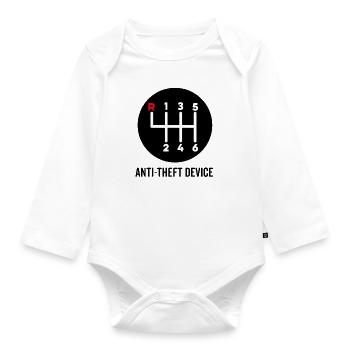 Anti Theft Device Manual Gearbox Manual - Organic Longsleeve Baby Bodysuit - white - Front