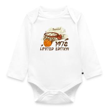 1978 Limited Edition Basketball Anniversary 1978 - Organic Longsleeve Baby Bodysuit - white - Front