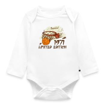 1971 Édition Limitée Basket-ball Anniversaire 1971 - Body Bébé bio manches longues - blanc - Devant