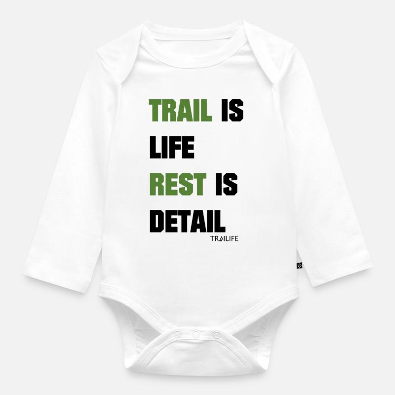 TRAILISLIFE - Body Bébé bio manches longues - blanc