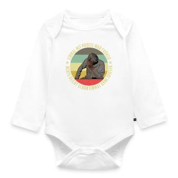 einmal mit profis war früher heute reicht schon - Baby Bio-Langarm-Body - Weiß - Vorne