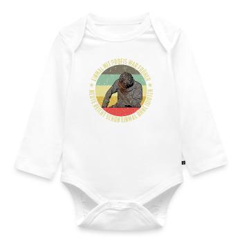 einmal mit profis war früher heute reicht schon - Baby Bio-Langarm-Body - Weiß - Vorne