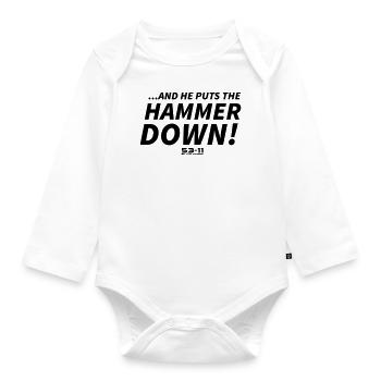 Hammer down - Organic Longsleeve Baby Bodysuit - white - Front
