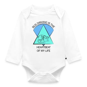 Bus Bus Driver School Bus Bus Bus Bus Driver - Organic Longsleeve Baby Bodysuit - white - Front