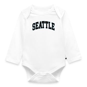 Seattle - Baby Bio-Langarm-Body - Weiß - Vorne
