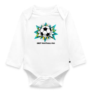 Next Pro - Fußball - Fußballfans - Fußballer - Baby Bio-Langarm-Body - Weiß - Vorne