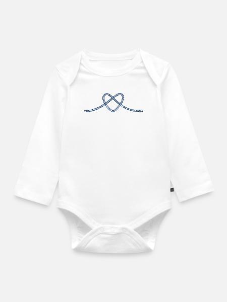 The heart that unites us - Organic Longsleeve Baby Bodysuit - white