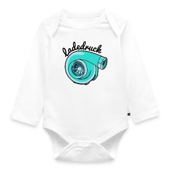 Ladedruck Mint - Baby Bio-Langarm-Body - Weiß - Vorne
