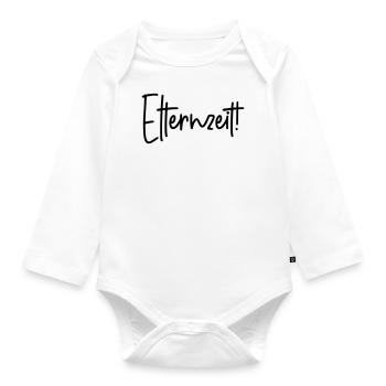 Elternzeit - Baby Bio-Langarm-Body - Weiß - Vorne