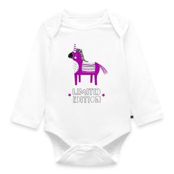 Unicorn Limited Edition - Baby Bio-Langarm-Body - Weiß - Vorne