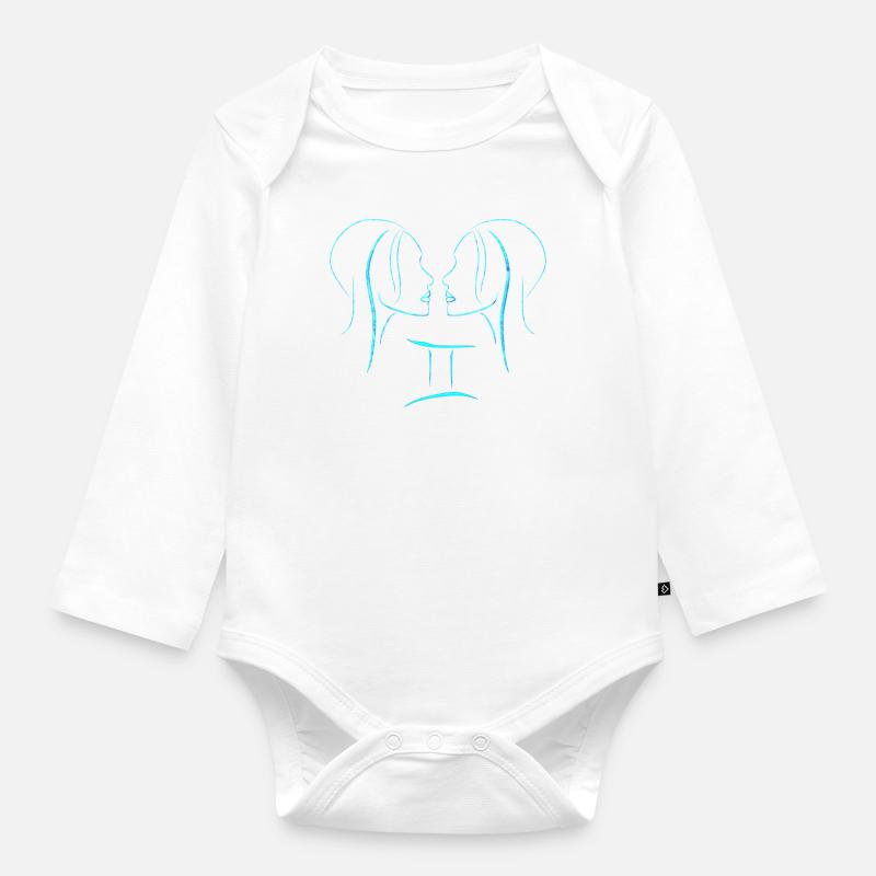 Zwilling - Baby Bio-Langarm-Body - Weiß