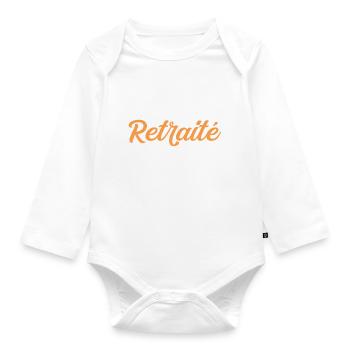 Je Suis Bientôt Retraité - Cadeau Futur Retraité - Body Bébé bio manches longues - blanc - Devant