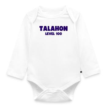 TALAHON Level 100, ein echter Talahon Nachweis - Baby Bio-Langarm-Body - Weiß - Vorne