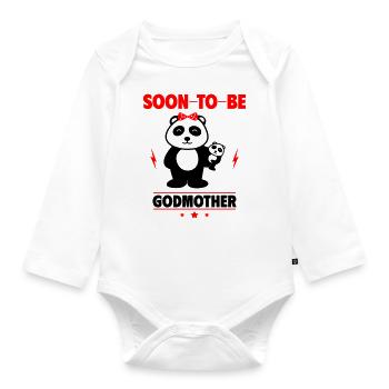 Bientôt marraine – Le meilleur moment arrive ! - Body Bébé bio manches longues - blanc - Devant
