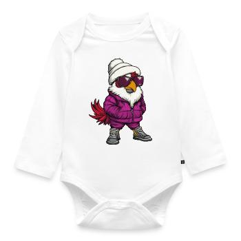 Coq d’hiver - Body Bébé bio manches longues - blanc - Devant