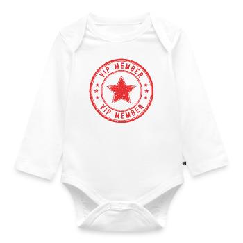 Vip Mitglied - Baby Bio-Langarm-Body - Weiß - Vorne
