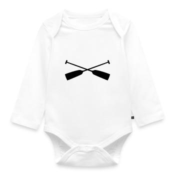 Paddel - Baby Bio-Langarm-Body - Weiß - Vorne