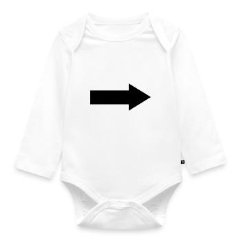 Arrow - Organic Longsleeve Baby Bodysuit - white - Front