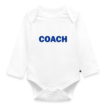 Coach - Baby Bio-Langarm-Body - Weiß - Vorne