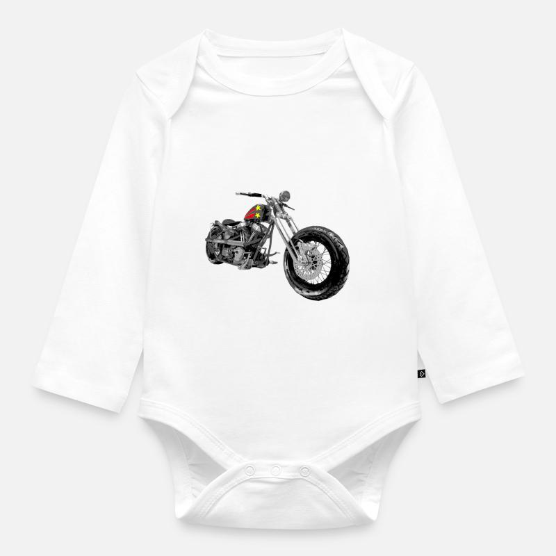 Chopper - Body Bébé bio manches longues - blanc