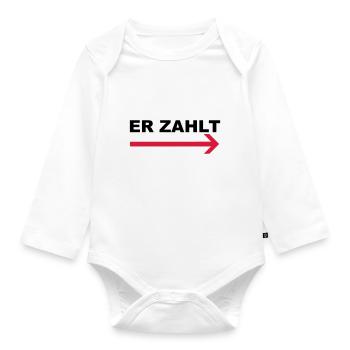 pays - Organic Longsleeve Baby Bodysuit - white - Front
