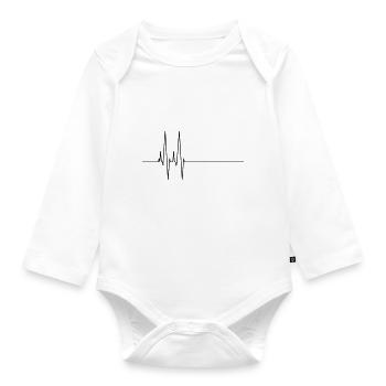 puls beep - Baby Bio-Langarm-Body - Weiß - Vorne