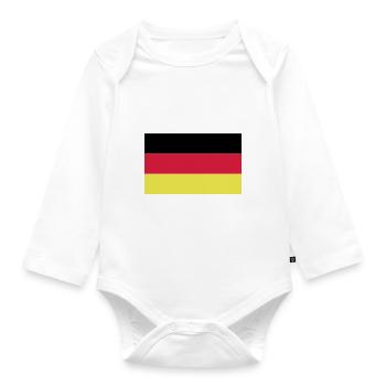 Allemagne Drapeau - Body Bébé bio manches longues - blanc - Devant