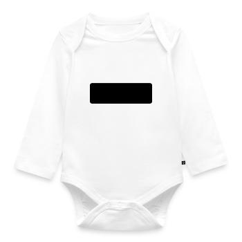 Rechteck - Baby Bio-Langarm-Body - Weiß - Vorne