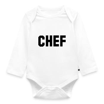 chef - Baby Bio-Langarm-Body - Weiß - Vorne