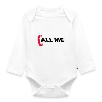 call_me_2c - Baby Bio-Langarm-Body - Weiß - Vorne