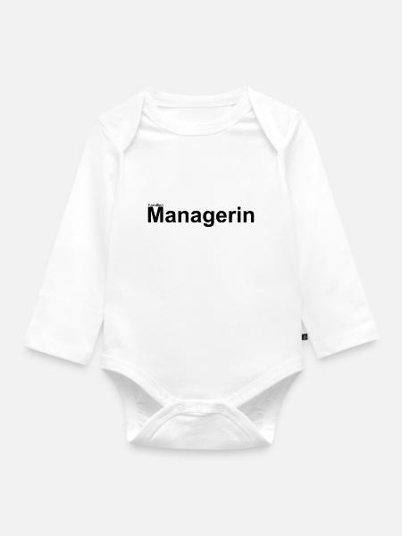 Familien Managerin - Baby Bio-Langarm-Body - Weiß