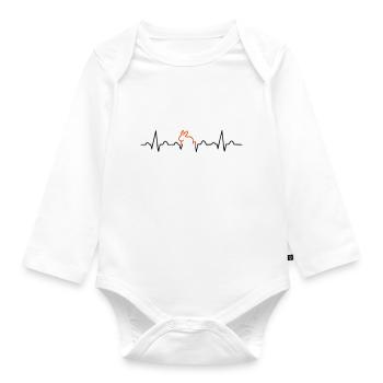 rabbit ECG - Organic Longsleeve Baby Bodysuit - white - Front