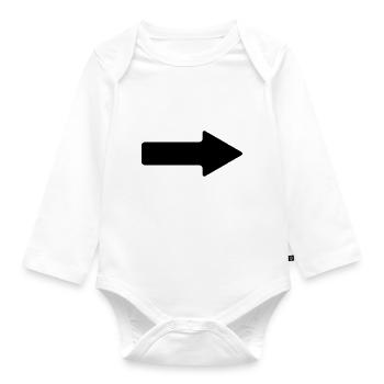 arrow - Organic Longsleeve Baby Bodysuit - white - Front
