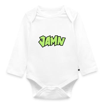 Jammin' JAMN Jamming in tha name of the Lord - Baby Bio-Langarm-Body - Weiß - Vorne