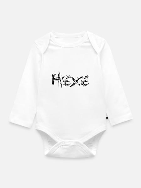Hexe vector - Baby Bio-Langarm-Body - Weiß