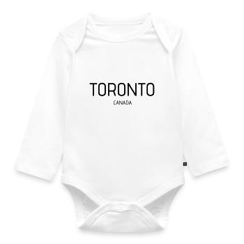 Toronto - Baby Bio-Langarm-Body - Weiß - Vorne