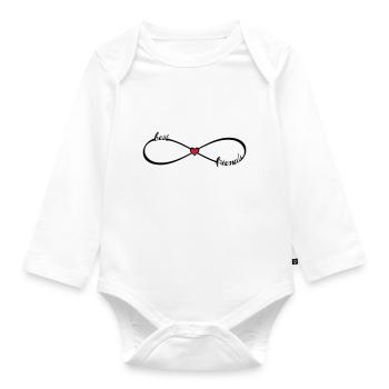 meilleurs amis pour toujours BFF Meilleurs amis Infinity 8 - Body Bébé bio manches longues - blanc - Devant