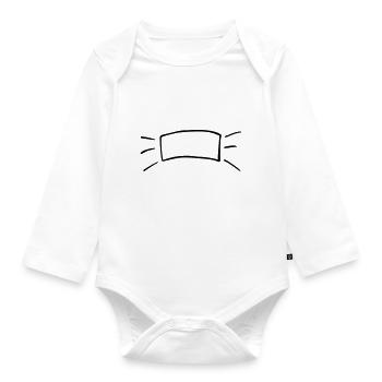 banner - Organic Longsleeve Baby Bodysuit - white - Front
