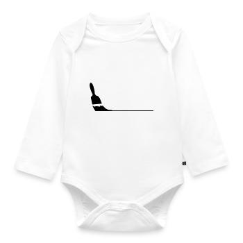 Pinsel - Baby Bio-Langarm-Body - Weiß - Vorne