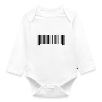 barcode symbol - Baby Bio-Langarm-Body - Weiß - Vorne