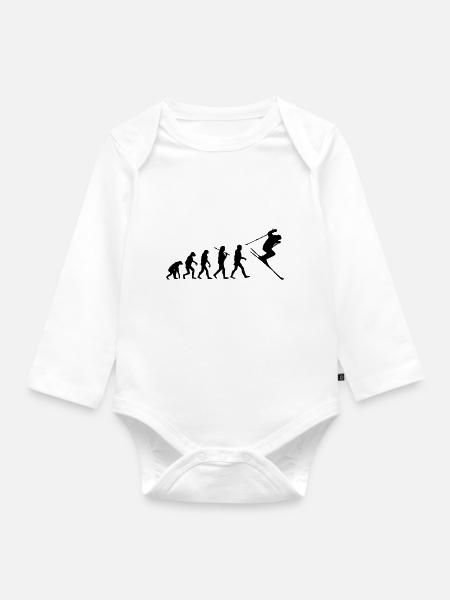 ski - Baby Bio-Langarm-Body - Weiß