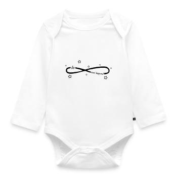 To infinity and beyond - Organic Longsleeve Baby Bodysuit - white - Front