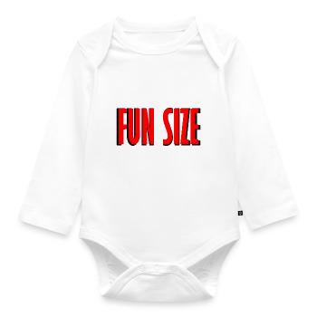 fun size - Organic Longsleeve Baby Bodysuit - white - Front