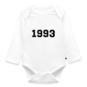 1993 - Organic Longsleeve Baby Bodysuit - white - Front