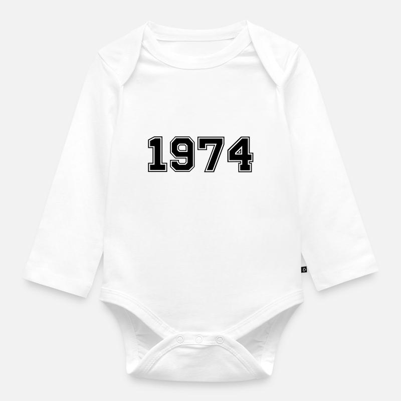 1974 - Body Bébé bio manches longues - blanc