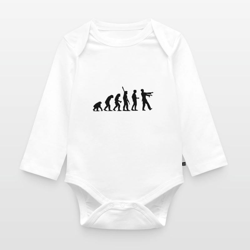 Zombie Evolution (einfarbig) Baby Bio-Langarm-Body